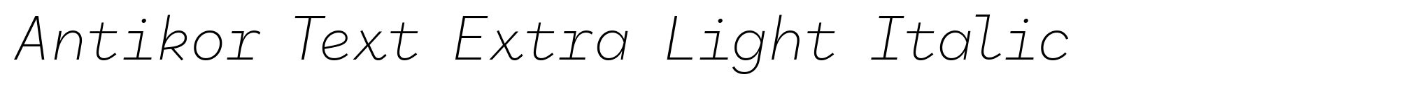 Antikor Text Extra Light Italic image
